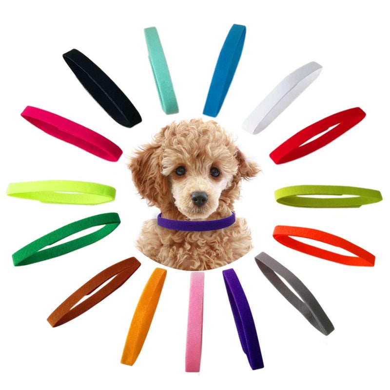TTSAM 15 Pcs Puppy Id Collars 15 Colors Puppy Whelping Collars Double-Sided Soft Adjustable Dog ID Bands Identification Collar for for Puppies Small Cat Kitten Newborn Pet (Reusable) - Image 1